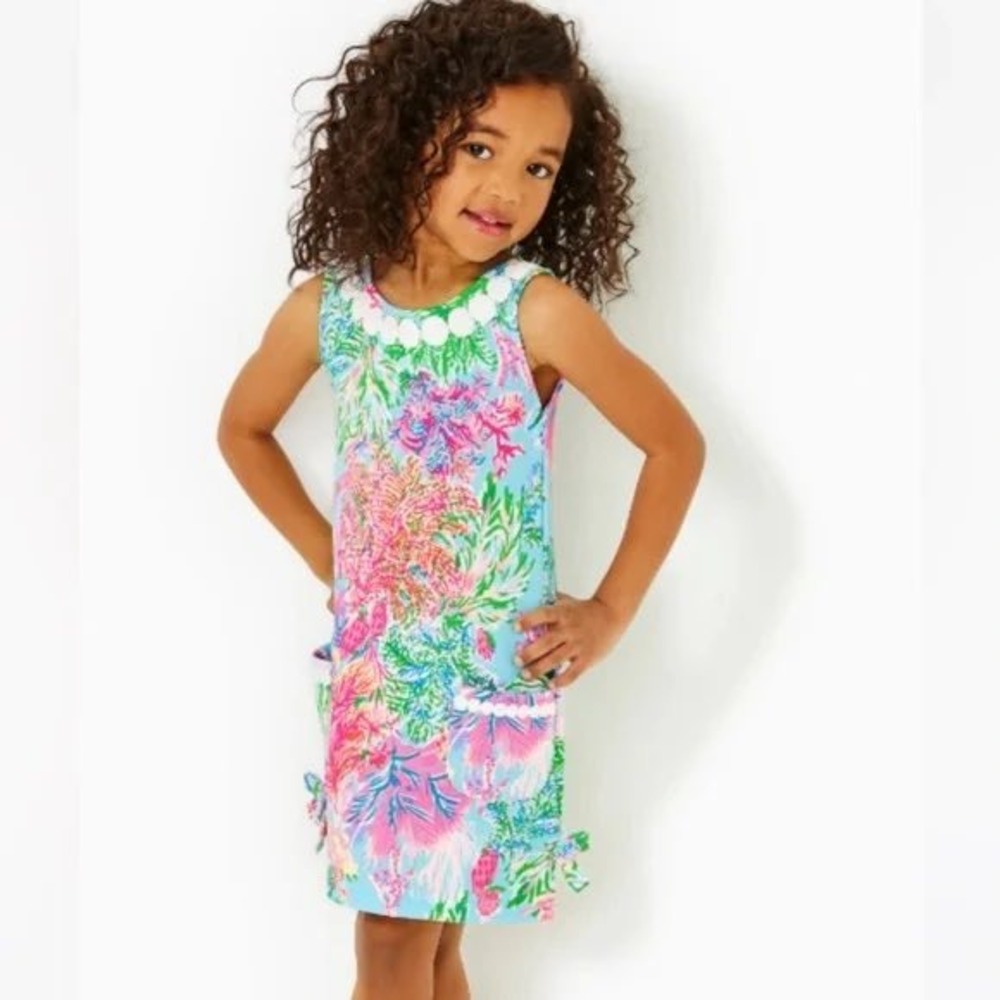 Lilly Pulitzer Little Lilly Classic Shift Dress Swizzle In Size S (4-5)